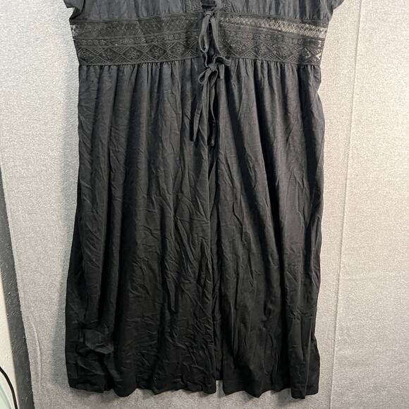 Belle Beach by Kim Gravel Petite Slub Knit Cover Up Black Petite M - Picture 6 of 15